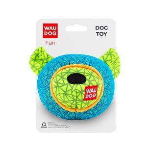 Игрушка для собак WAUDOG Fun, "Медведь", Ш 12 см, Д 11 см голубой 62052 фото