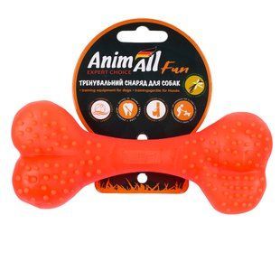 Игрушка AnimAll Fun кость для собак, оранжевая, 15 см 110585 фото