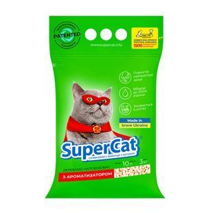 Наполнитель SuperCat с ароматизатором, 3кг (зеленый) 3551 фото