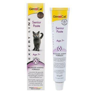 Витамины GimCat Expert Line Senior для стареющих кошек старше 7 лет паста 50 г G-421667/421353/421124 фото