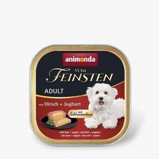 Влажный корм Animonda Vom Feinsten для взрослых собак, с олениной и йогуртом, 150 г AM-82303 фото