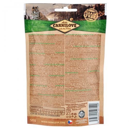 Лакомство Carnilove Cat Crunchy Snack Duck with Raspberries для кошек для крепкого иммунитета с уткой и малиной 50 г 100411/7199 фото