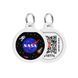Адресник для собак и кошек металлический WAUDOG Smart ID с QR паспортом, рисунок "NASA", круг, Д 25 мм 0625-0147 фото 1