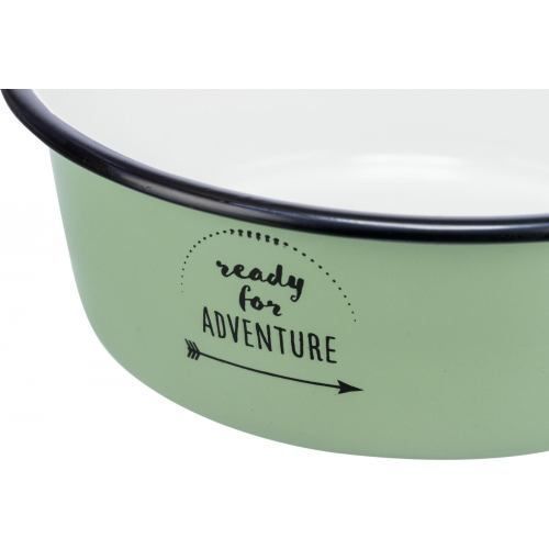 Миска Trixie для собак Adventure зелена емаль/метал 1,9 л/21 см 25213 фото