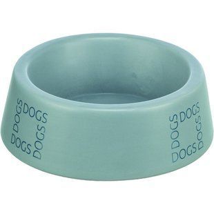 Миска Trixie керамічна для собак 0,4 л діаметр 16 см сіро-блакитна 25224 фото