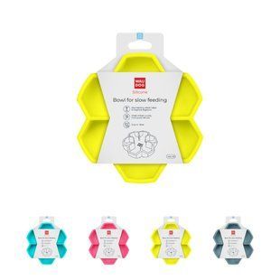 Миска для повільного харчування WAUDOG Silicone, 450 мл, жовтий 23538 фото