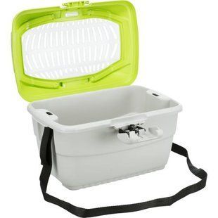 Переноска Trixie для гризунів Mini-Capri до 2 кг сіра/зелена пластик 40х22х30 см 39802 фото