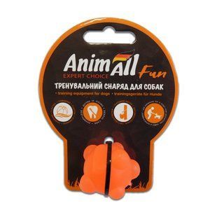 Игрушка AnimAll Fun шар молекула для собак малых пород и котов, оранжевая, 3 см 110590 фото