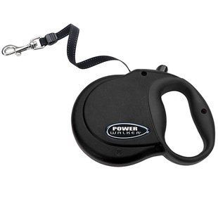 Coastal Power Walker Retractable Leash КОСТАЛ рулетка-повідець для собак, стрічка 4.8м 08701_BLKLRG фото