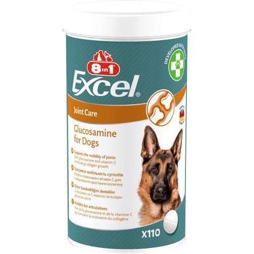 Витамины 8in1 Excel Glucosamine для щенков и взрослых собак для суставов 110 шт 661828 фото