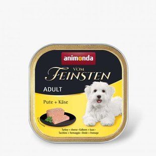 Корм влажный Vom Feinsten Adult Turkey Cheese для взрослых собак с индейкой и творогом 150 г AM-82318 фото
