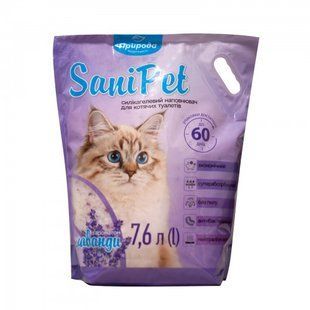 Наповнювач Sani Pet для котячого туалету силікагелевий лаванда 7,6 л PR243419 фото