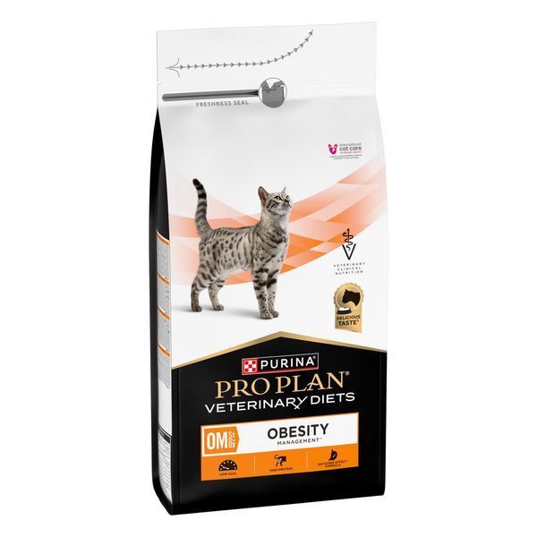 Сухой диетический корм PRO PLAN VETERINARY DIETS OM Obesity Management St/Ox для взрослых кошек для снижения избыточной массы тела, с курицей, 1.5 кг 7613035159211 фото