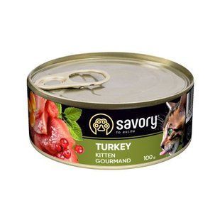 Корм вологий Savory Kitten Turkey паштет для кошенят з індичкою 100 г 30679 фото
