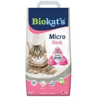 Наповнювач Biokat s для котячого туалету Micro Fresh бентоніт 6л G-613925 фото