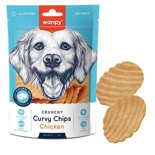 Wanpy Curvy Chips Chicken ВАНПИ ЧИПСІ ХРУСТЯЩАЯ КУРИЦА лакомство для собак CB-60H фото