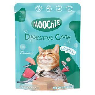 Корм вологий Moochie Seafood Digestie Care д/котів з анчоусами 70г CAT-100 фото