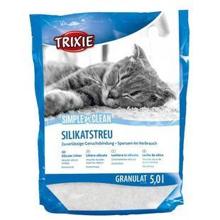 Наповнювач Trixie Simple and Clean для котів сілікагелевий гранули 5 л 4026 фото