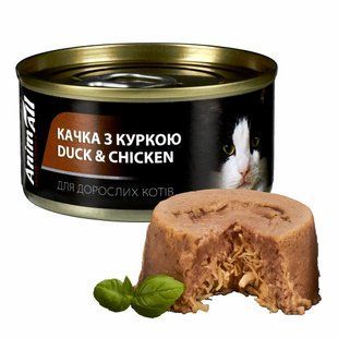 АнімАлл Вологий корм для котів Качка з куркою, 80 г 177059 фото