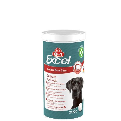 Витамины 8in1 Excel Calcium для щенков и взрослых собак для зубов и костей кальций 1700 шт 661832 фото
