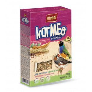 Повнораціонний корм Vitapol Karmeo Premium для зебрових амадин та екзотичних птахів, 500 г 165917 фото