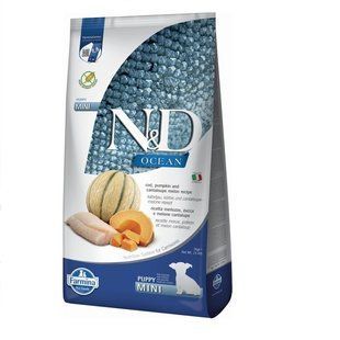 Беззерновий сухий корм Farmina N&D Grain Free Ocean Pumpkin для цуценят дрібних порід з тріскою та динею 7 кг 173414 фото
