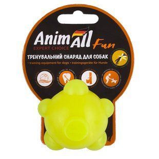 Игрушка AnimAll Fun шар молекула для собак и котов, желтая, 5 см 110594 фото
