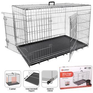 Flamingo Wire Cage Keo Silver ФЛАМИНГО КЕО СИЛЬВЕР КЛЕТКА 2-х дверная для собак 1030066 фото