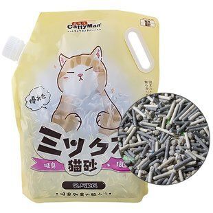 CattyMan Mixed Cat Litter КЕТТИМЕН МИКС ТОФУ БЕНТОНІТ АКТИВОВАНЕ ВУГІЛЛЯ грудкувальний наповнювач для котячого туалету Z5846 фото