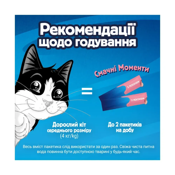 Влажный дополнительный корм FELIX Вкусные моменты для взрослых кошек, с лососем, 4х10 г 8445291632639 фото