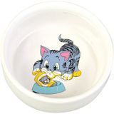Миска Trixie для котів з котиком керамічна 11 см 300 мл 4009 фото