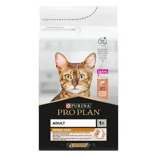 Сухий корм PRO PLAN Adult 1+ Derma Care для дорослих котів для підтримки здоров'я шкіри та краси шерсті, з лососем, 1.5 кг
