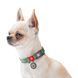 Нашийник для собак із відновленої бавовни WAUDOG Re-cotton з QR паспортом, світловідбиваючий, пластиковий фастекс, Ш 25 мм, Дов 33-49 см зелений 029218 фото 2