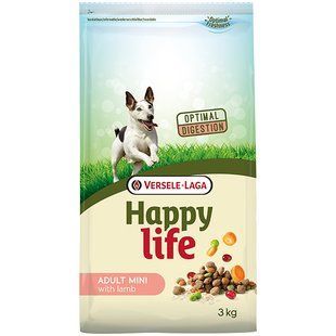 Happy Life Adult Mini with Lamb ХЕППИ ЛАЙФ МИНИ ЯГНЕНОК сухой премиум корм для собак мини и малых пород 310410 фото