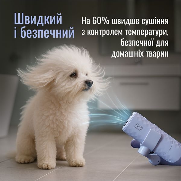 Tauro Pro Line Універсальний фен для тварин із гнучкою системою кріплення на шиї, з вилкою ЄС, фіолетовий TPLKAKLO70575 фото