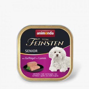 Корм влажный Vom Feinsten Senior with Poultry Lamb для пожилых соб с птицей и ягнятиной 150 г AM-82623 фото