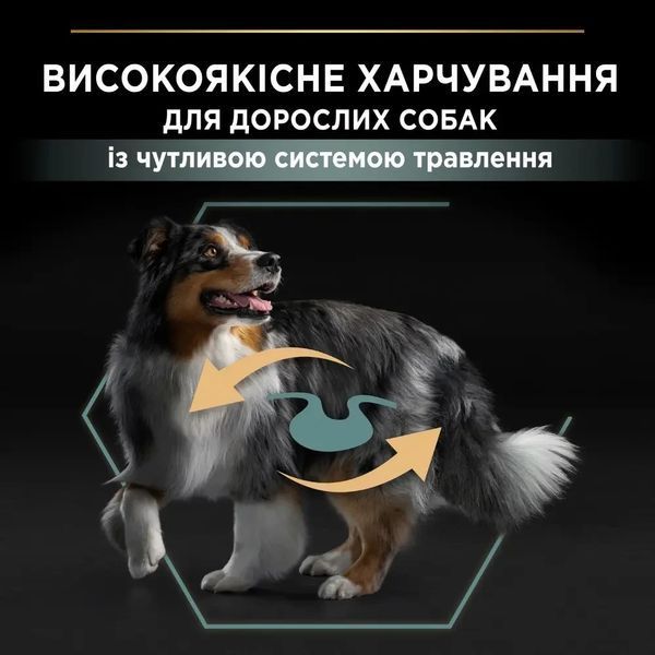 Сухий корм PRO PLAN Medium Adult 1+ Sensitive Digestion для дорослих собак середніх порід, з чутливим травленням, з ягням, 3 кг 7613035214798 фото