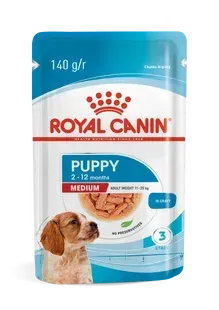Вологий корм для цуценят середніх розмірів ROYAL CANIN MEDIUM PUPPY IN GRAVY 0.140 кг