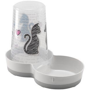 Moderna Tasty Cats in Love МОДЕРНА ВЛЮБЛЕННЫЕ КОТЫ автоматическая кормушка поилка для котов и собак, 1.5л H165027CL фото