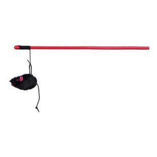 Игрушка Trixie для кошек Мышь на удочке с кошачьей мятой 50 см 4105 фото