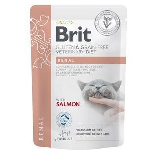 Корм вологий Brit GF VD Renal для котів з лососем 85 г 101113_1 фото