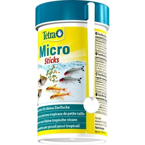 Корм сухий Tetra Micro Sticks для тропічних акваріумних рибок в паличках 100мл 277526 фото