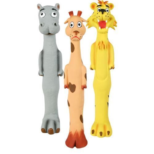 Игрушка Trixie Longies для собак Животные-сафари с пискавкой латекс 30-32 см 3506 фото