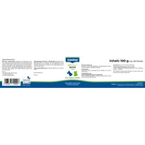 Витаминный комплекс Canina Petvital Biotin-Tabs для привередливых собак и кошек Биотин 100 г 50 табл. 702008 AD фото