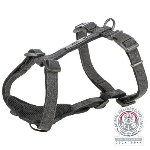 Шлей Trixie CityStyle H-harness для собак бавовна L-XL 75-120 см 25 мм чорна 1969901 фото