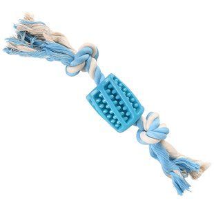 Flamingo Lindo Tube With Rope ФЛАМІНГО ЛІНДО ТРУБКА З КАНАТОМ іграшка для собак 519496 фото