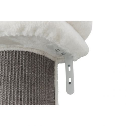 Дряпка Trixie Acadia для котів настінна сизаль/плюш біла/сіра 46х37х160 см 44073 фото