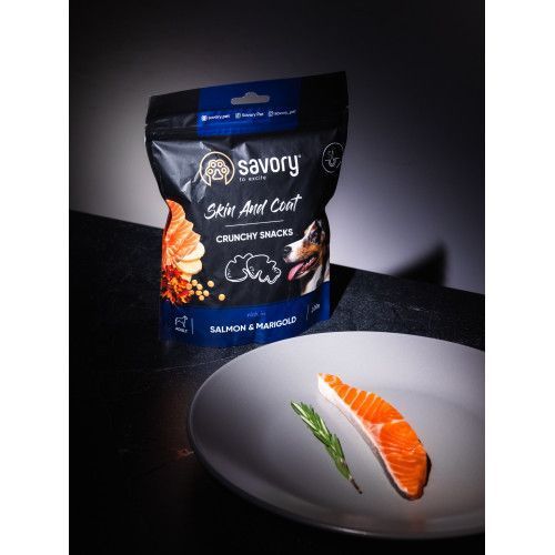 Хрусткі ласощі Savory Skin and Coat with Salmon and Marigolds для собак усіх порід для здоров&rsquo;я шкіри та шерсті з лососем та 31355 фото