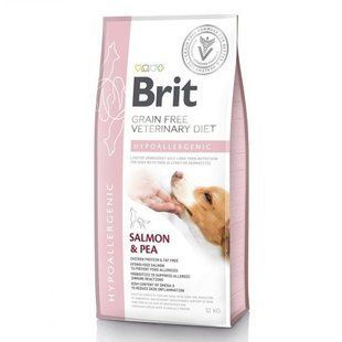 Корм сухий Brit Grain Free VetDiet Dog Hypoallergenic для собак з харчовою алергією з лососем горохом і гречкою 12 кг 170938/8035 фото