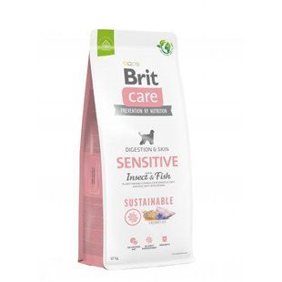 Корм сухий Brit Care Dog Sustainable Sensitive для собак із чутливим травленням з рибою та насекомими 12 кг 172189 фото